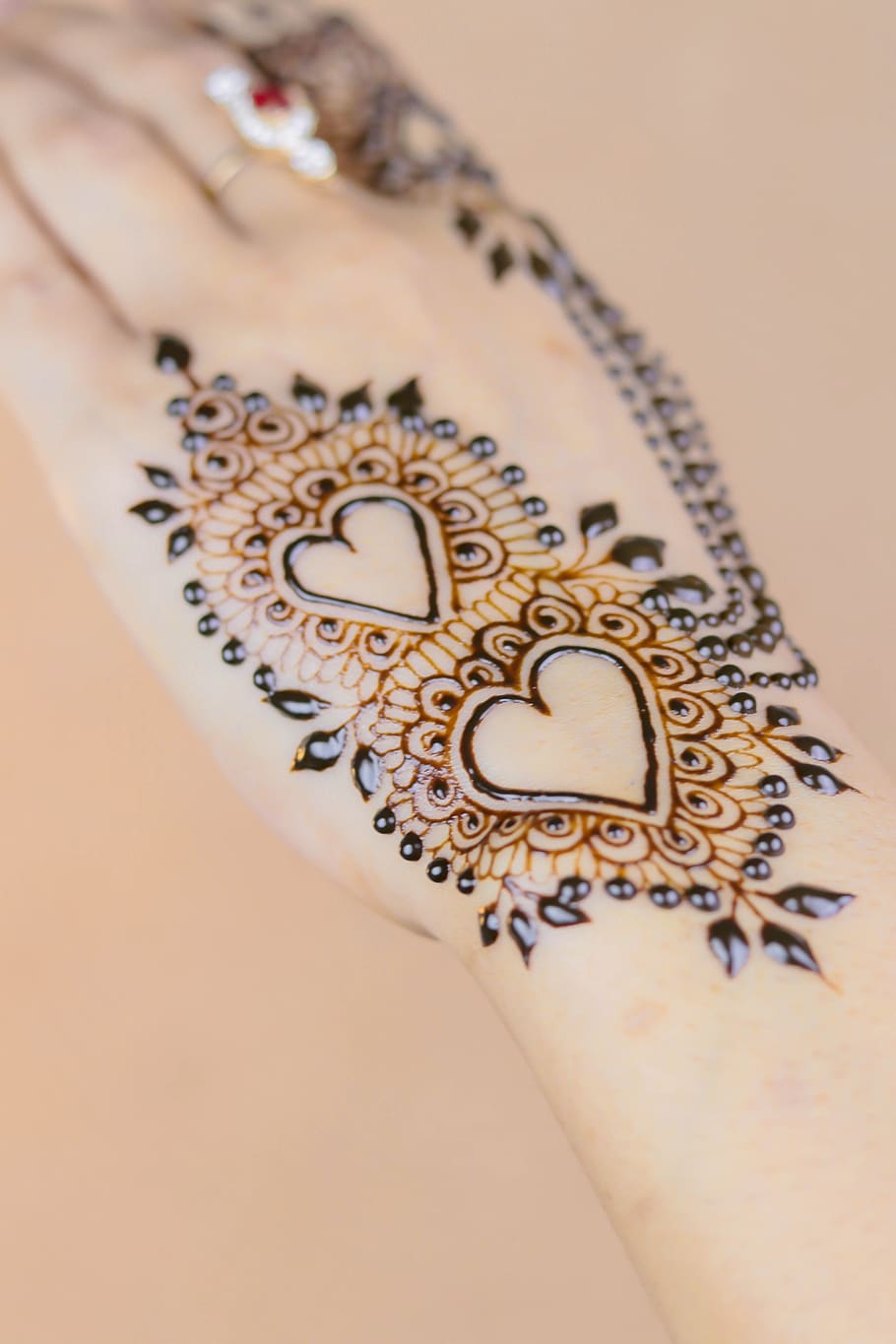 hena, mãos, padrão, feminino, palmas das mãos, projeto, decoração, arte, indiano, étnica