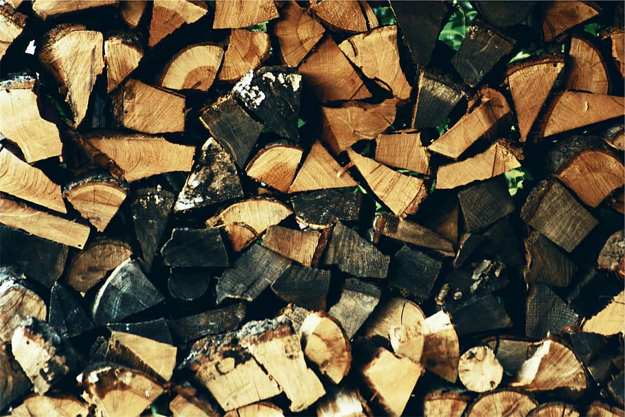 pile, brown, wood log, firewood, wood, logs, lumber, full frame, backgrounds, close-up