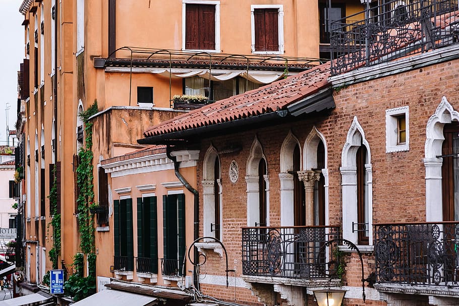 viagem, Veneza, Itália, férias, arquitetura, edifícios, cidade velha, Europa, italiano, veneto