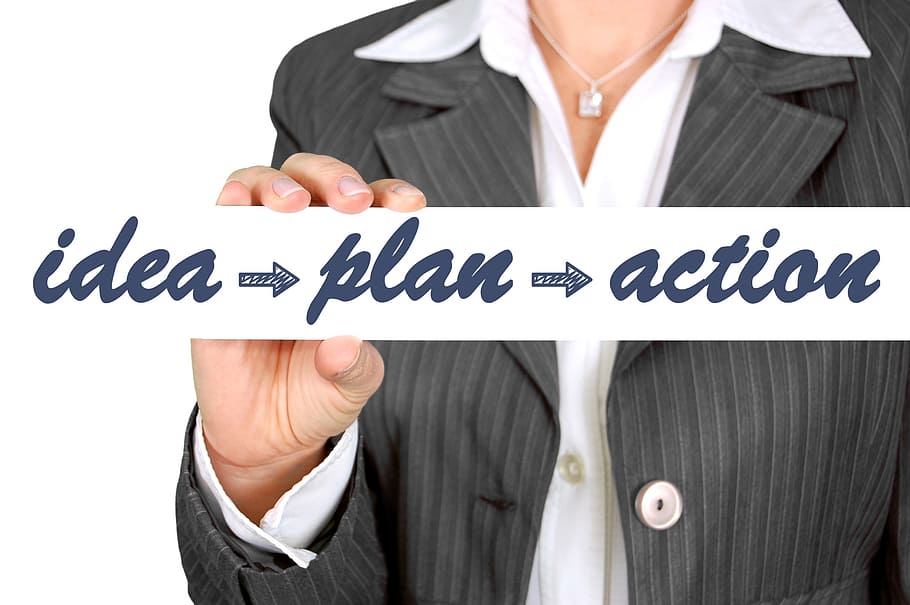 idea plan action, quoted, board, business idea, planning, business plan, business, executive, businesswoman, women's power