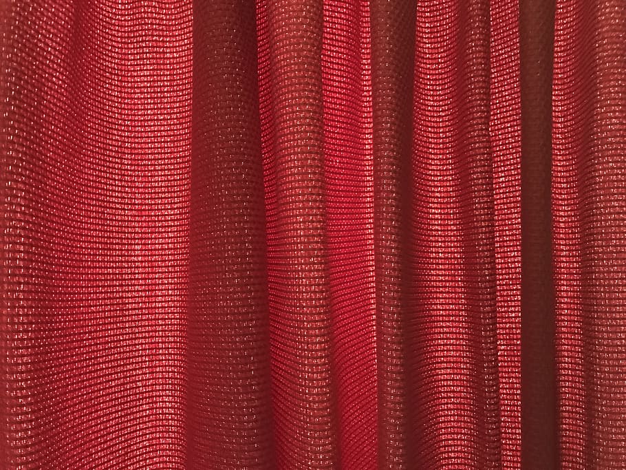 red textile, curtain, red, window, red curtain, theater, velvet, performance, stage, drapes