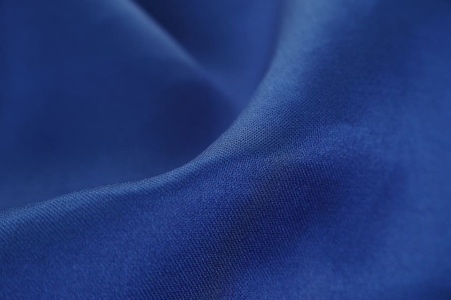 繊維, 綿, マクロ, クローズアップ, 詳細, 水平, 鮮やかな色, 青, 誰も, ファブリック