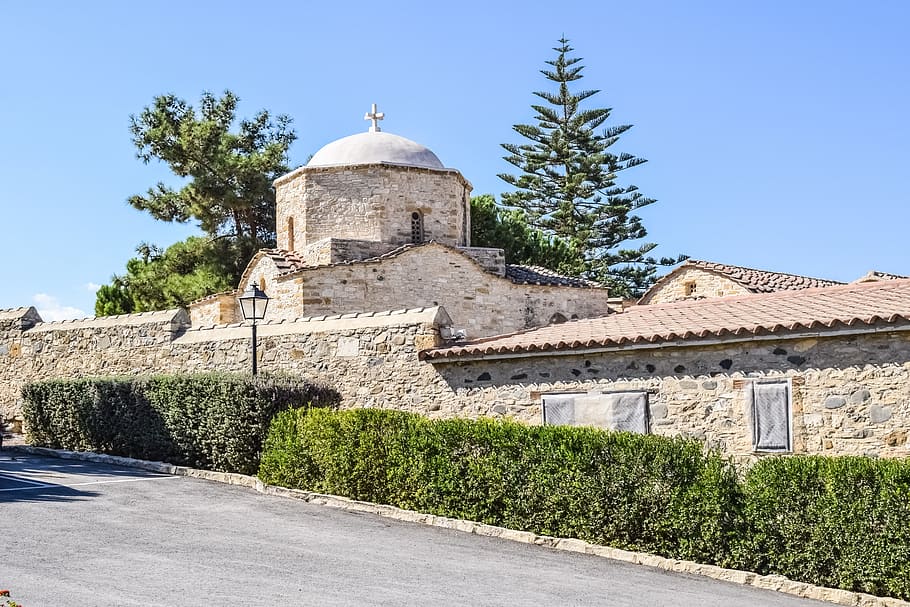 cyprus, politiko, ayios heraklideios, church, monastery, religion, architecture, christianity, orthodox, stone