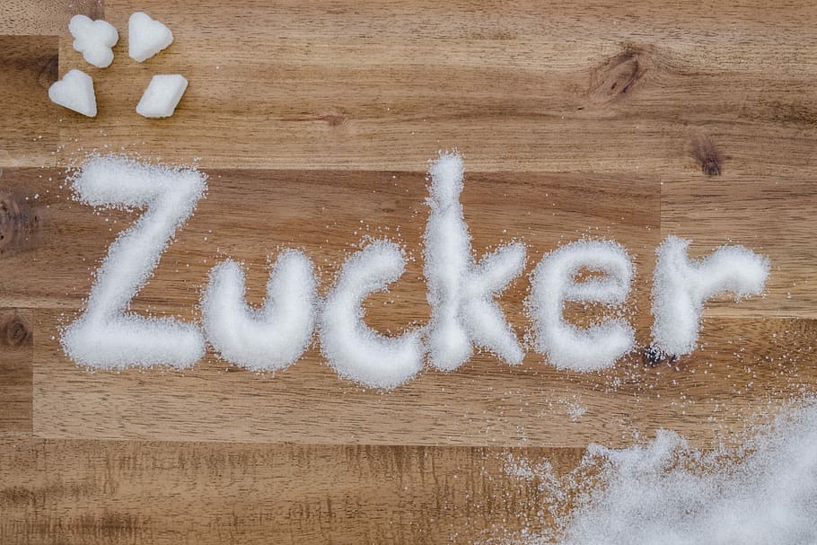 zucker pó, marrom, de madeira, mesa, Açúcar Granulado, Açúcar, Cubo de Açúcar, pedaços de açúcar, alimentos, nutrição