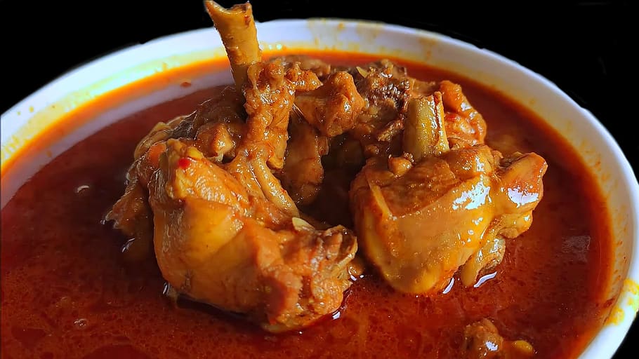 kari ayam, Idul Fitri, ayam murga, kari ayam India, daging, matang, makanan, memasak, lezat, tradisional