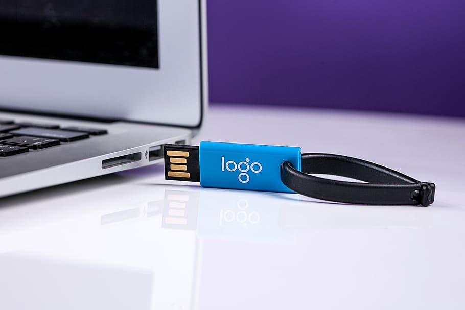 blue, black, logo thumb drive, gray, laptop computer, promotional products, promotional items, promo gifts, promo items, promotional gifts