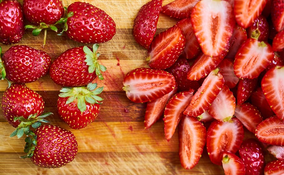 fresa, fruta, rojo, pasión, macro, hermoso, saludable, fresco, jardín de frutas, fondo