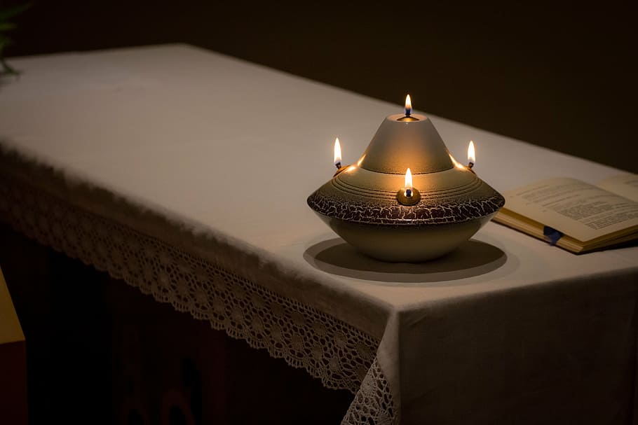 gray lit candle, candle, prayer, religion, faith, religious, pray, spiritual, light, church