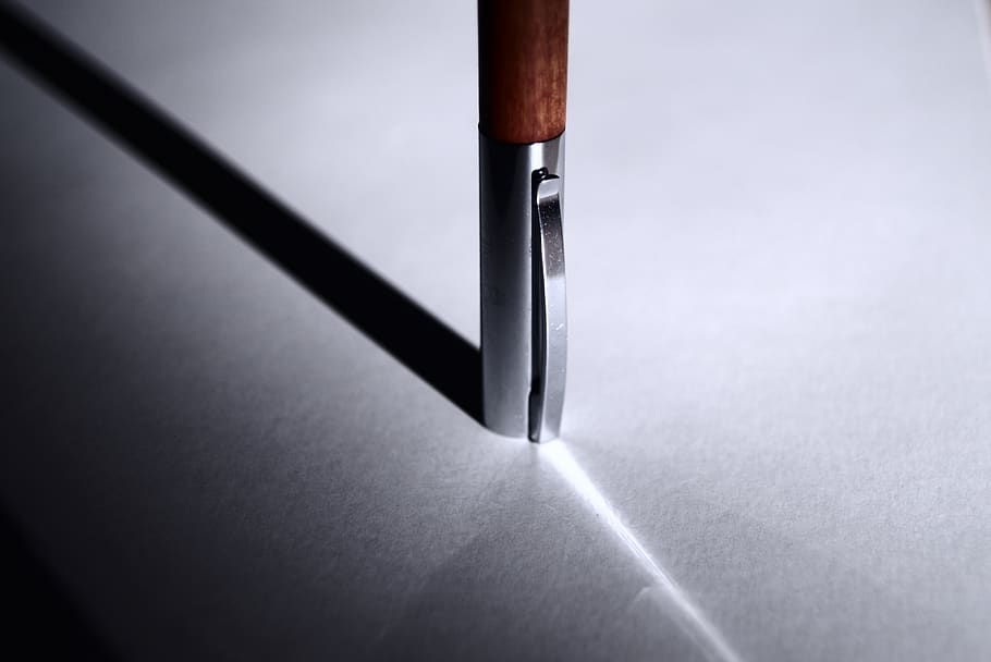 pen, shadow, silver, nib, writing, to write, poet, writer, the tradition of, the idea of