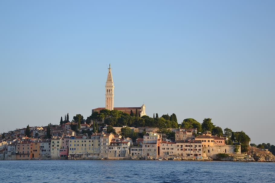 rovinj, holidays, croatia, sights, sea, city, port, building exterior, architecture, built structure