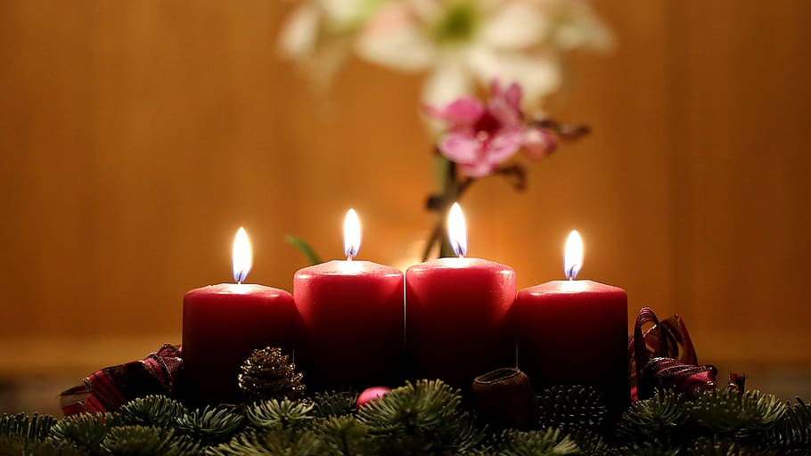 advent, christmas, candles, light, candlelight, mood, december, decoration, candle, burning
