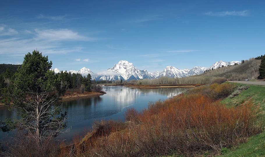 Grand, Tetons, National, Park, Wyoming, america, mountain, travel, peak, blue