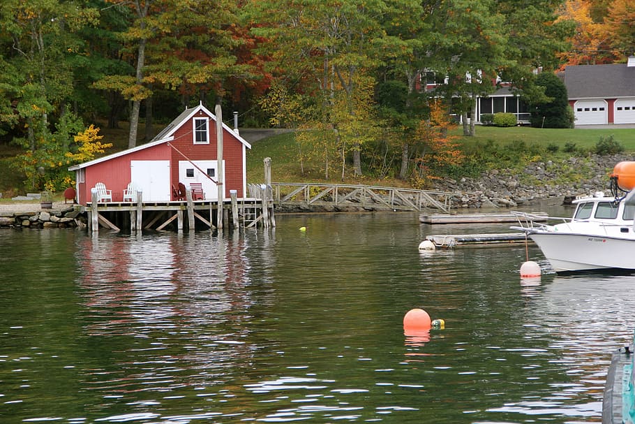 Maine, Fishing Village, Harbor, fishing, new england, sea, coast, boats, water, lobster