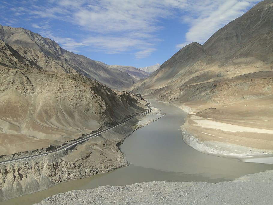 himalaya, ladakh, indus river, mountain, nature, landscape, himalayas, scenics, ladakh Region, scenics - nature