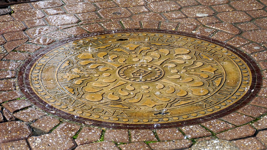 Sunshine, Thunderstorm, Drain, Cover, drain cover, history, concentric, architecture, close-up, full frame
