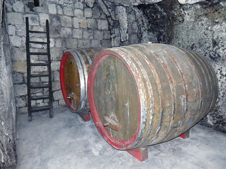 Botte, Cellar, Wine, Vintage, day, outdoors, industry, close-up, architecture, barrel