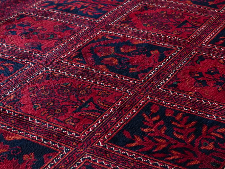 untitled, red,white, and black, floral, print, area, rug, carpet, red, tying, silk