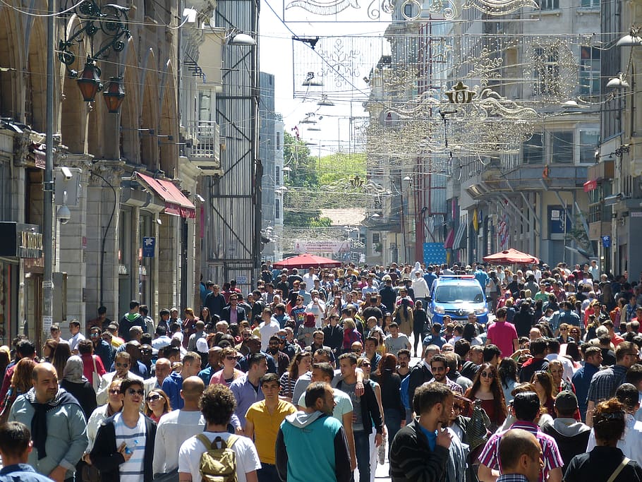 Estambul, Turquía, carretera, humano, cuantitativo, masa, compras, calle comercial, scrum, multitud - Pxfuel
