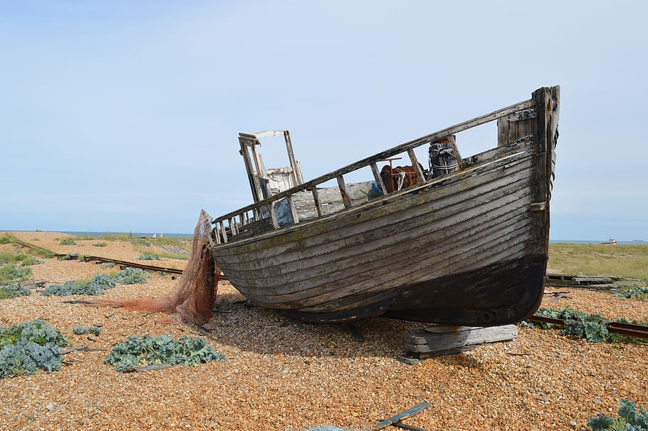 Shipwreck, Coast, Sea, Beach, Sky, shipwreck, coast, sea, beach, nature, nautical Vessel, abandoned