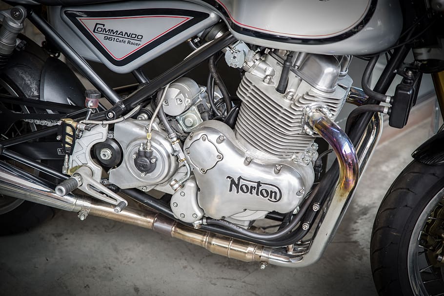 Norton, motocicleta, motor de motocicleta, vehículo, culto, bicicleta, máquina, vehículo de dos ruedas, dos cilindros, modo de transporte