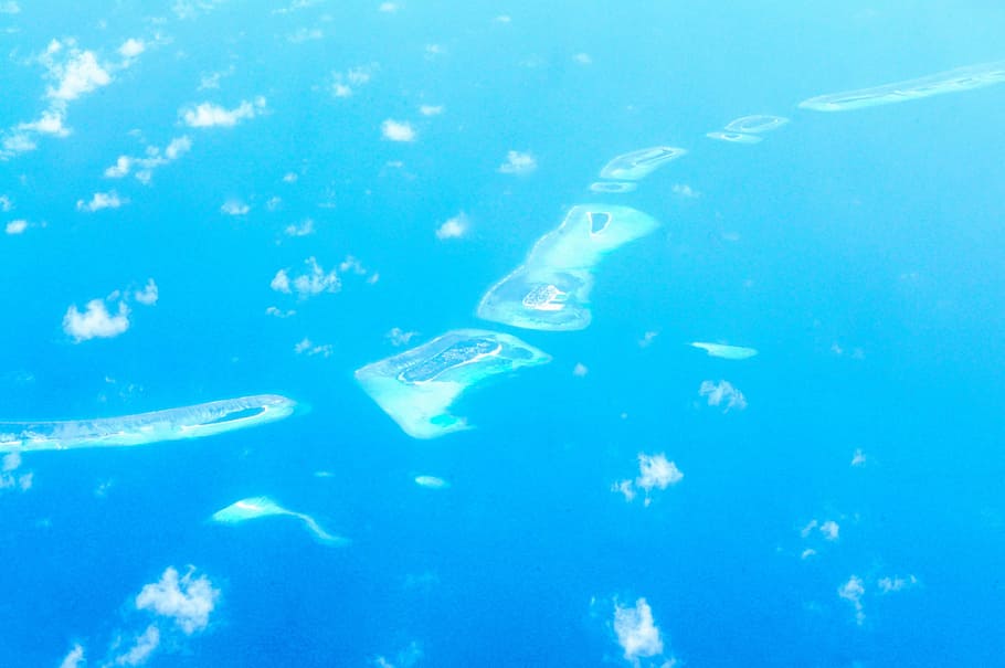 Maldives, Island, Blue, Blue, Water, Resort, island, blue, water, sea, beach, holiday