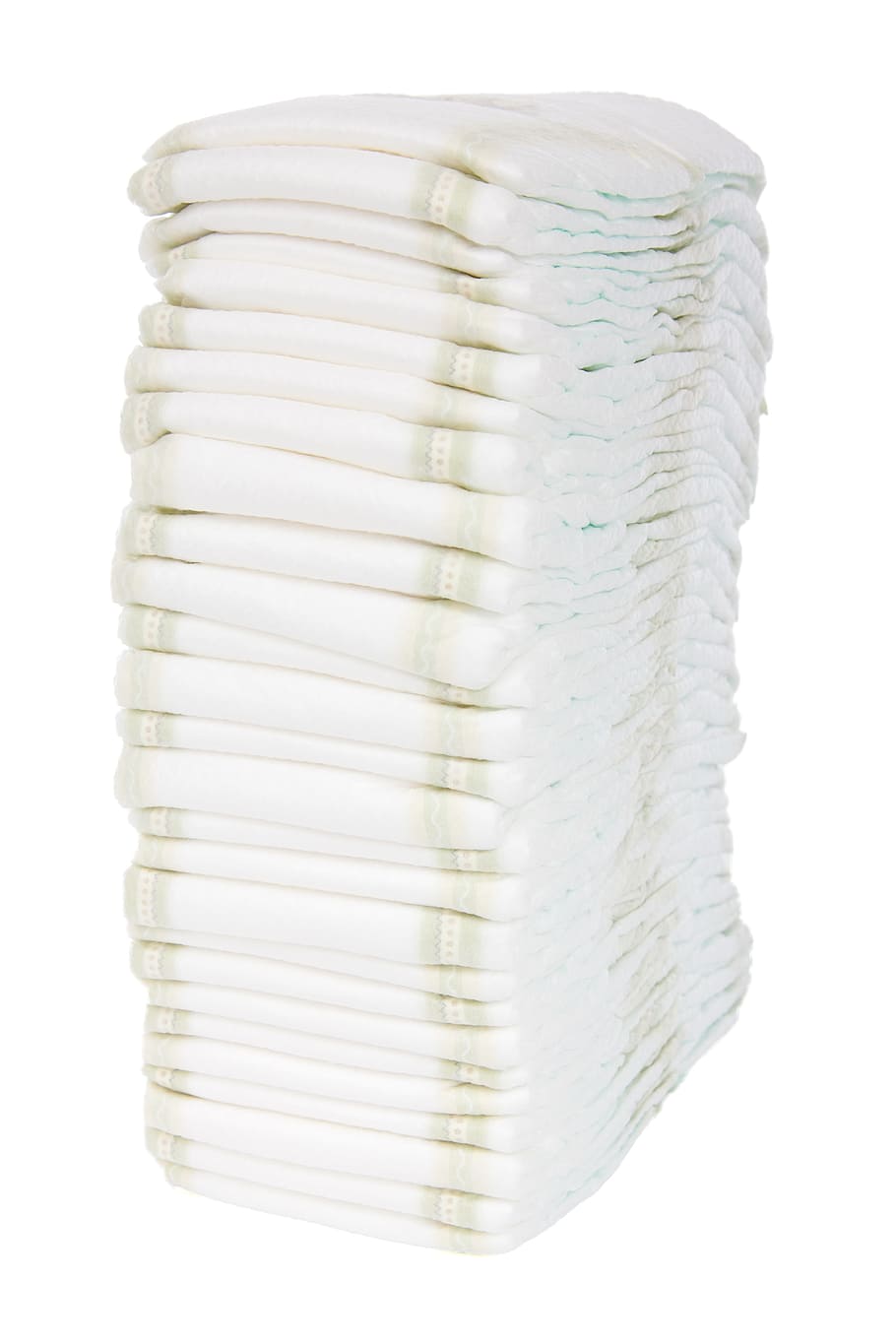 toallas blancas apiladas, Bebé, Pañal, Desechable, Aislado, pila, suministros, blanco, pañales, Objetos aislados