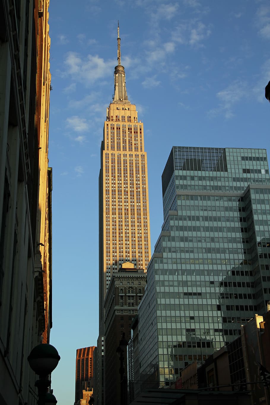 Empire State, Nueva York, Arquitectura, manhattan, rascacielos, horizonte de manhattan, exterior del edificio, estructura construida, vista de ángulo bajo, ciudad