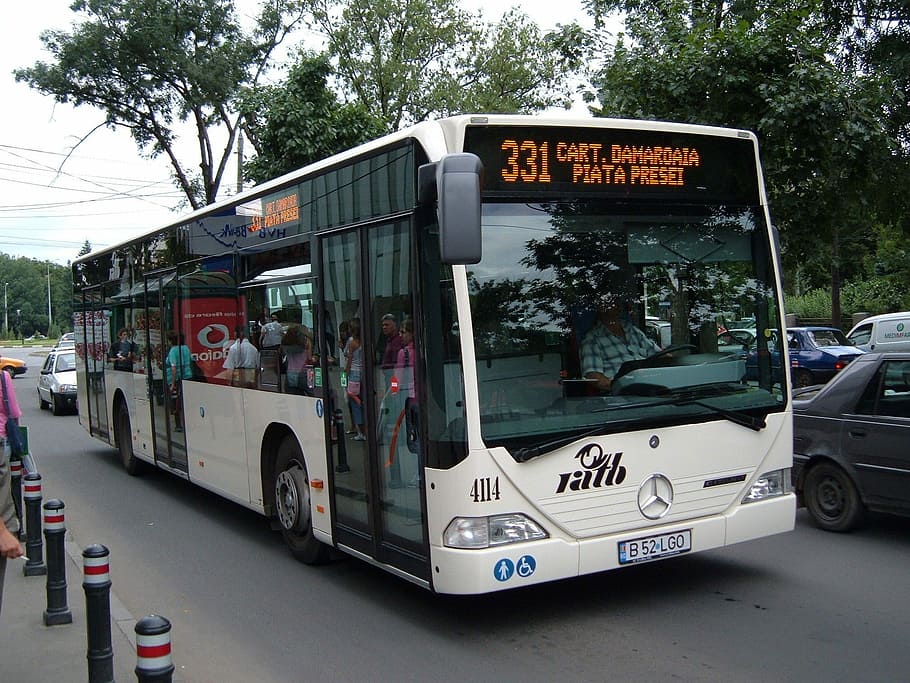 público, Ônibus público, Transporte de ônibus, Bucareste, Romênia, ônibus, foto, domínio público, trânsito, transporte