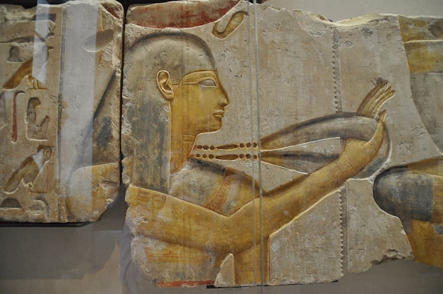 bas relief, egypt, antiquity, louvre, egyptian museum, paris, art and craft, human representation, architecture, sculpture