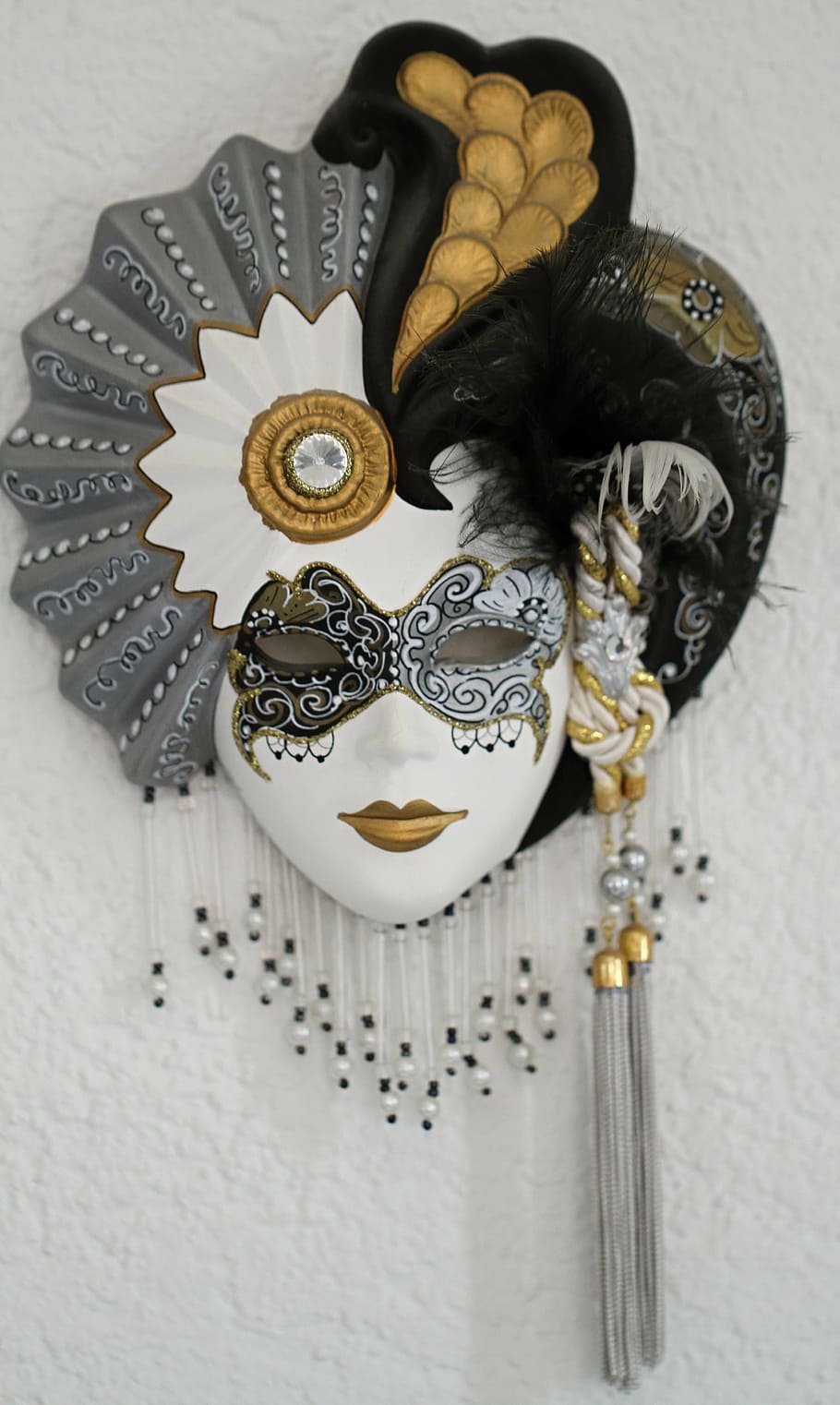 black, white, masquerade, venetian, masks, italy, venezia, headdress, annually, celebration