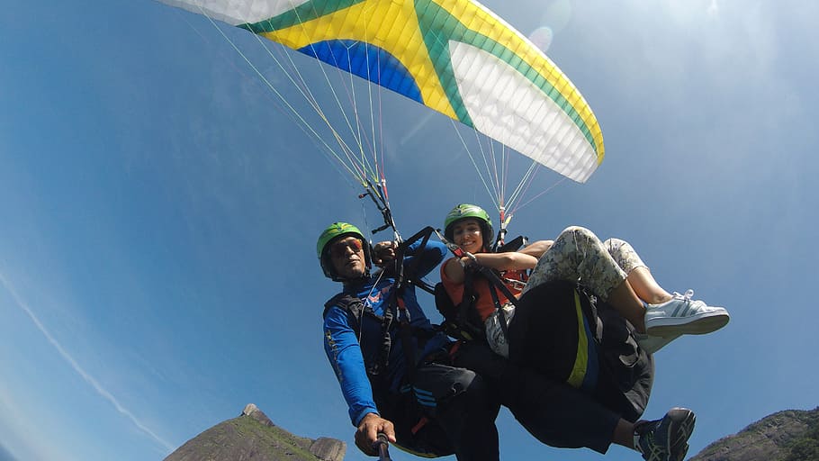 beto, rio, paragliding, adventure, leisure activity, parachute, sport, extreme sports, flying, men