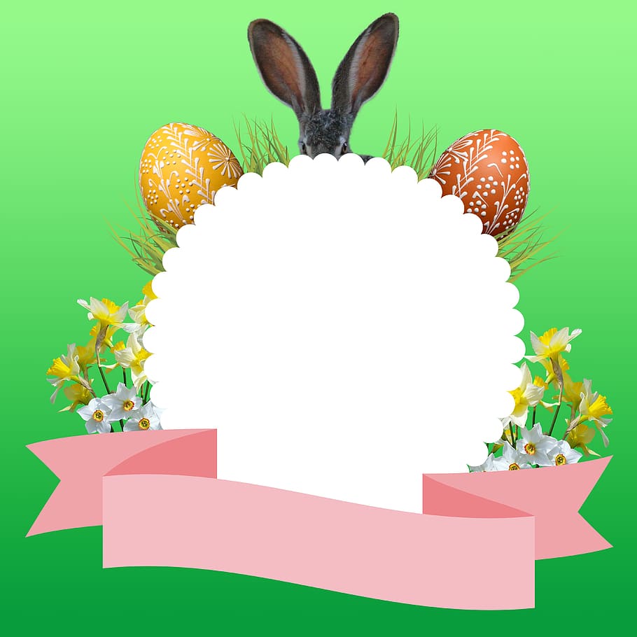 easter, graphic, spring, easter bunny, easter eggs, happy easter, easter greeting, text box, loop, band