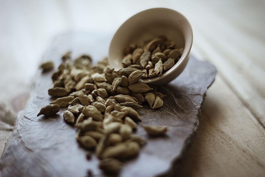 selective, focus photography, seeds, Cardamom, Species, Kitchen, Gastronomy, recipe, food, aromatic