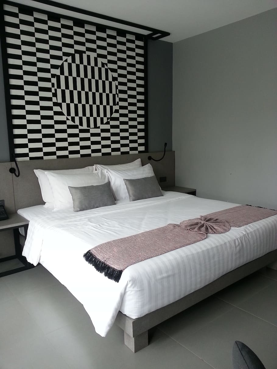 white, bed comforter, set, Bed, Hotel, Bedroom, Luxury, Travel, comfortable, motel