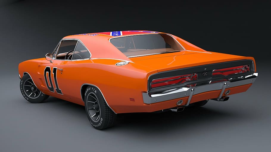 dukes, hazard, dodge, charger coupe, dodge charger, general lee, muscle car, american car, duke of hazzard, transportation