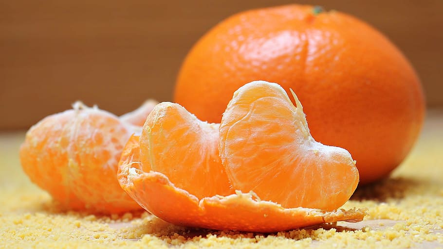 peeled orange fruit, tangerines, citrus, fruit, clementines, citrus fruit, vitamins, juicy, orange, food