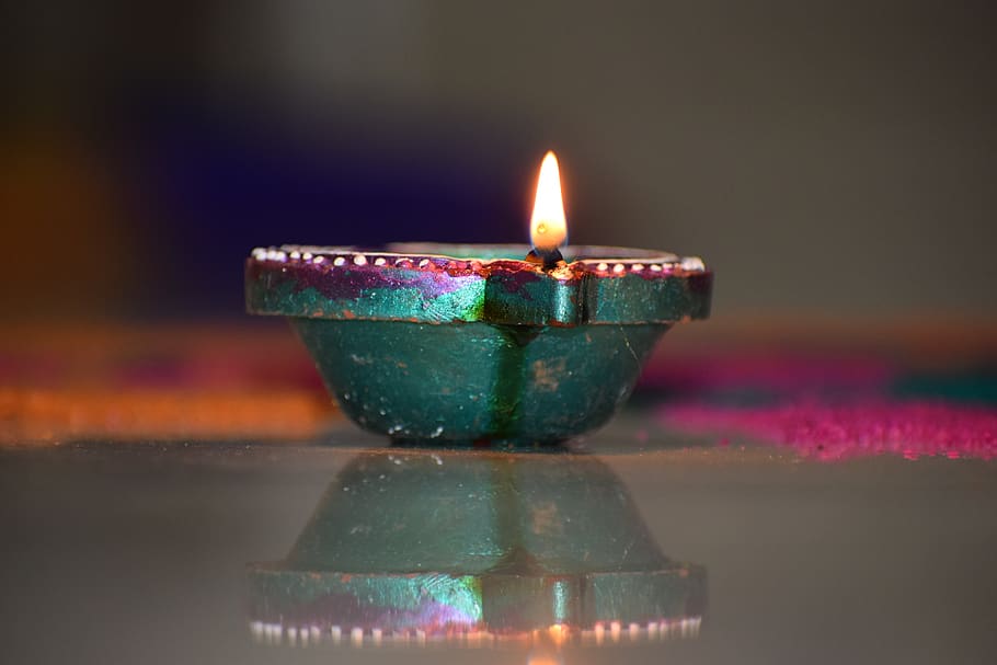 diwali, diya, deepawali, deepavali, lâmpada, luz, indiano, festival, chama, tradicional