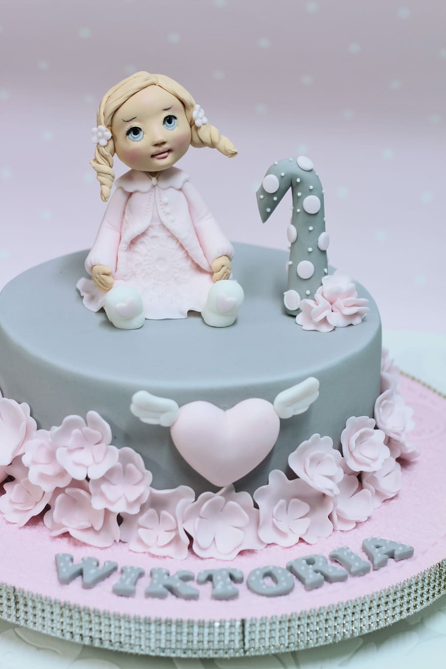 One, Old, Cake, Birthday, Decoration, one year old, creative, the art of, girly, sweet food