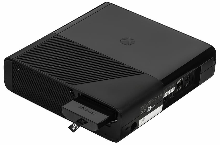 negro, microsoft xbox 360, xbox 360 e, disco duro externo de xbox, 4 gb de memoria o disco duro de 250 gb, disco sata portátil, tamaño estándar, 4 gb de memoria integrada, disco duro dorado de 250 gb, videojuego