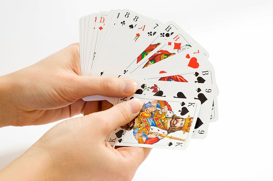 orang, memegang, bermain, kartu, permainan, kartu As, simbol, berjudi, tangan, bagian tubuh manusia