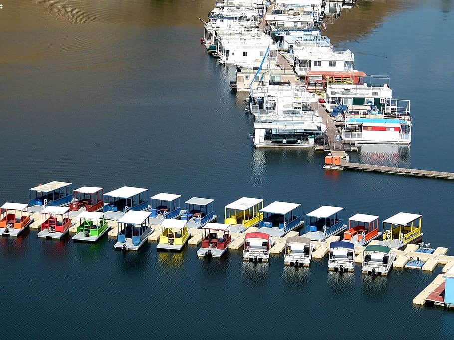 Lake Success, Houseboats, Boats, Water, outdoor activity, reservoir, nature, nautical Vessel, harbor, transportation