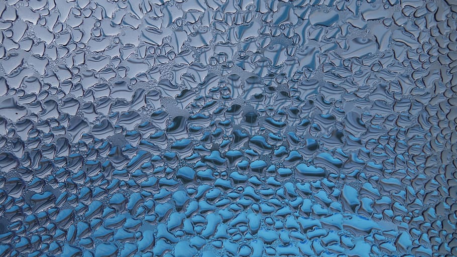 つや消しガラスパネル, 水滴, 凝縮, フラクタル, パターン, 水, 点滴, 小さな, 小さい, 表面張力