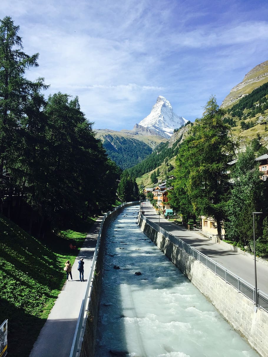 Matterhorn, Zermatt, Valais, Seri, seri 4000, lansekap, hörnligrat, pegunungan tinggi, swiss, gunung