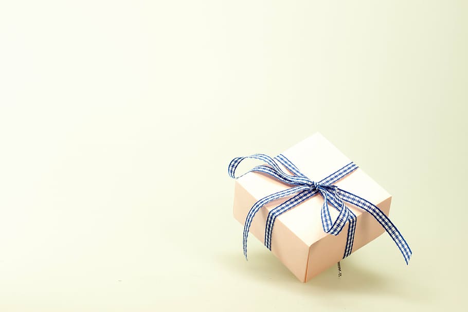 beige, gift box, black, white, ribbon, gift, made, surprise, loop, christmas