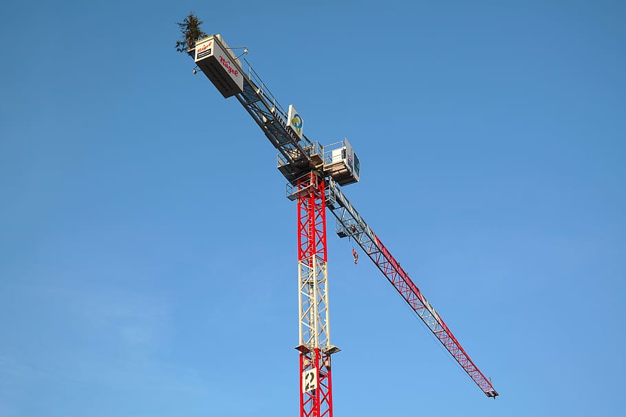 baukran, crane, build, site, sky, construction work, lattice boom crane, crane boom, boom, machinery