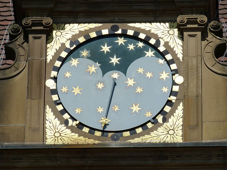 heilbronn, city, historically, old town, town hall, clock, time, astronomical, astronomical clock, hour