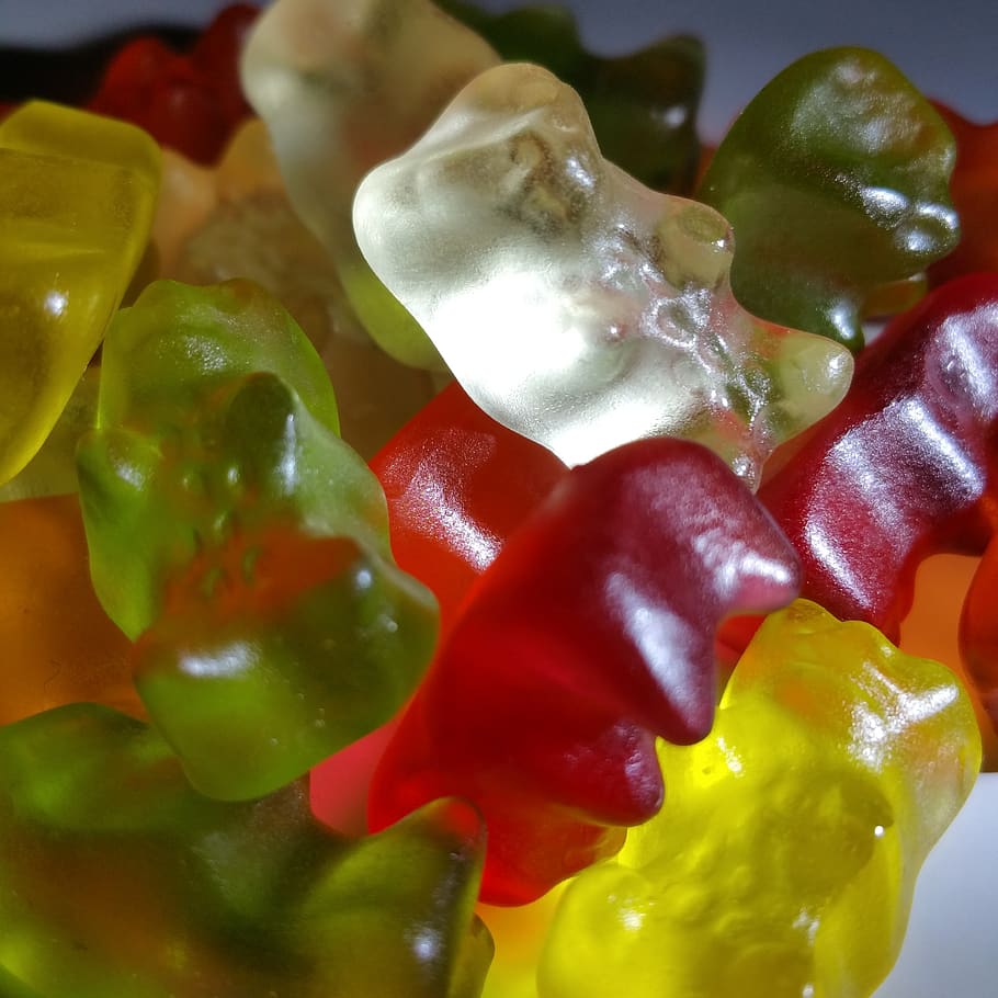 gummibärchen, gummi bears, bear, fruit jelly, haribo, background image ...