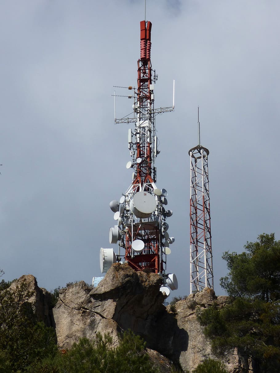Antenna, Repeater, Communications, Top, mobile, tv, priorat, the figuera, technology, broadcasting