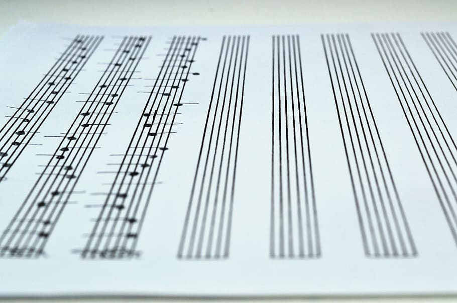 notes, lines, music, musical notes, staff, abstract background, pattern, strokes, texture, stripes