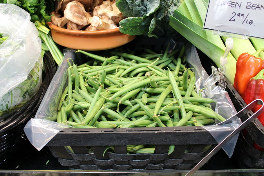green beans, grocery store, farm store, food, green, beans, grocery, raw, groceries, food and drink